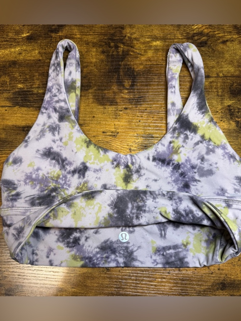 Lululemon Align Reversible Sports Bra Tie Dye Purple Green Size 6 - Picture 2 of 6